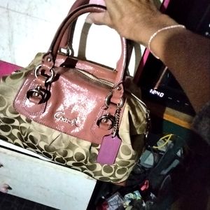 NWT Coach Signature Mini Sierra Satchel in Khaki